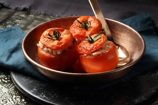 Photo de Tomates farcies au haché végétal